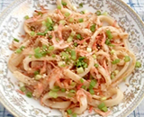 桜えびの華やか焼きうどん