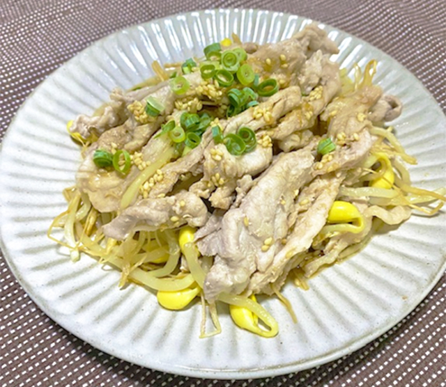 豚しゃぶともやしの中華風