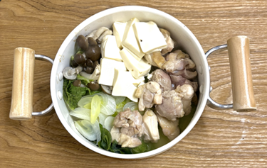 タレなしでおいしく食べられる鶏塩しょうが鍋